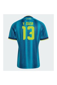Kolumbia Yerry Mina #13 Jalkapallovaatteet Vieraspaita MM-kisat 2026 Lyhythihainen